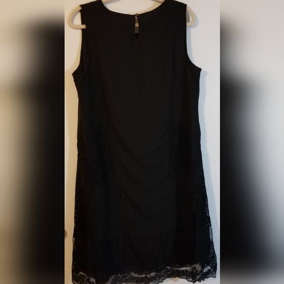 Soft Surroundings Black Lace Sleeveless Slip-on Lacey Embroidered Midi Dress - Picture 5 of 10